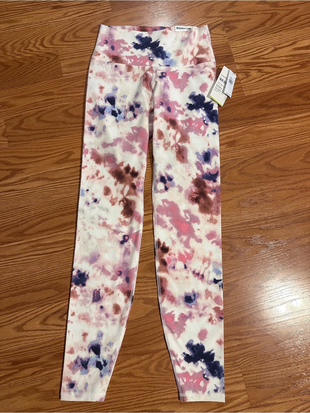 Old Navy Active Go Dry Cotton Blend Pink Purple Tie-Dye Leggings size S